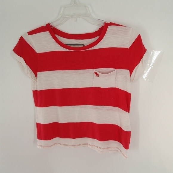 Abercrombie & Fitch Tops - ABERCROMBIE AND FITCH STRIPED TSHIRT SMALL